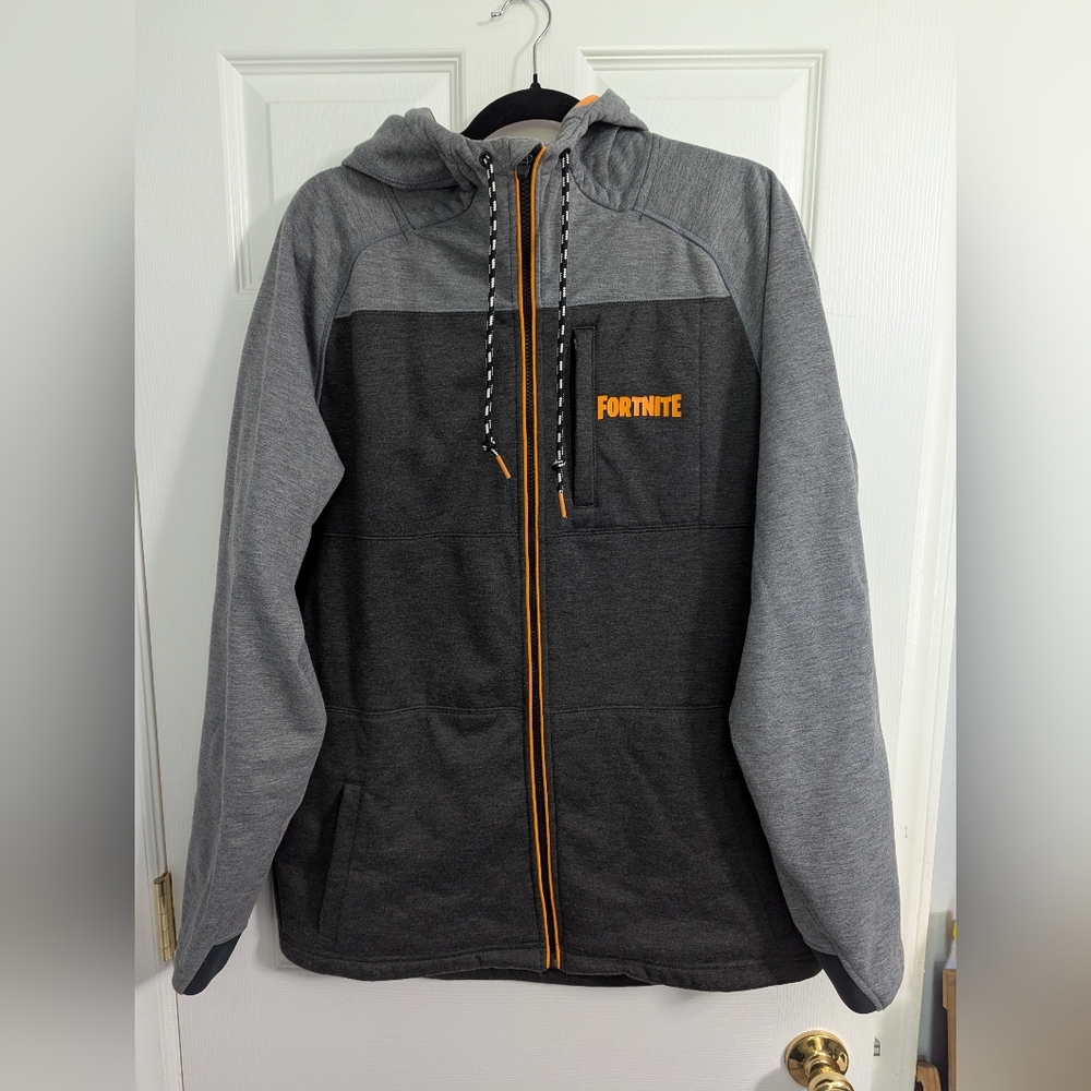 Fortnite Gray and Orange Lightweight Jacket